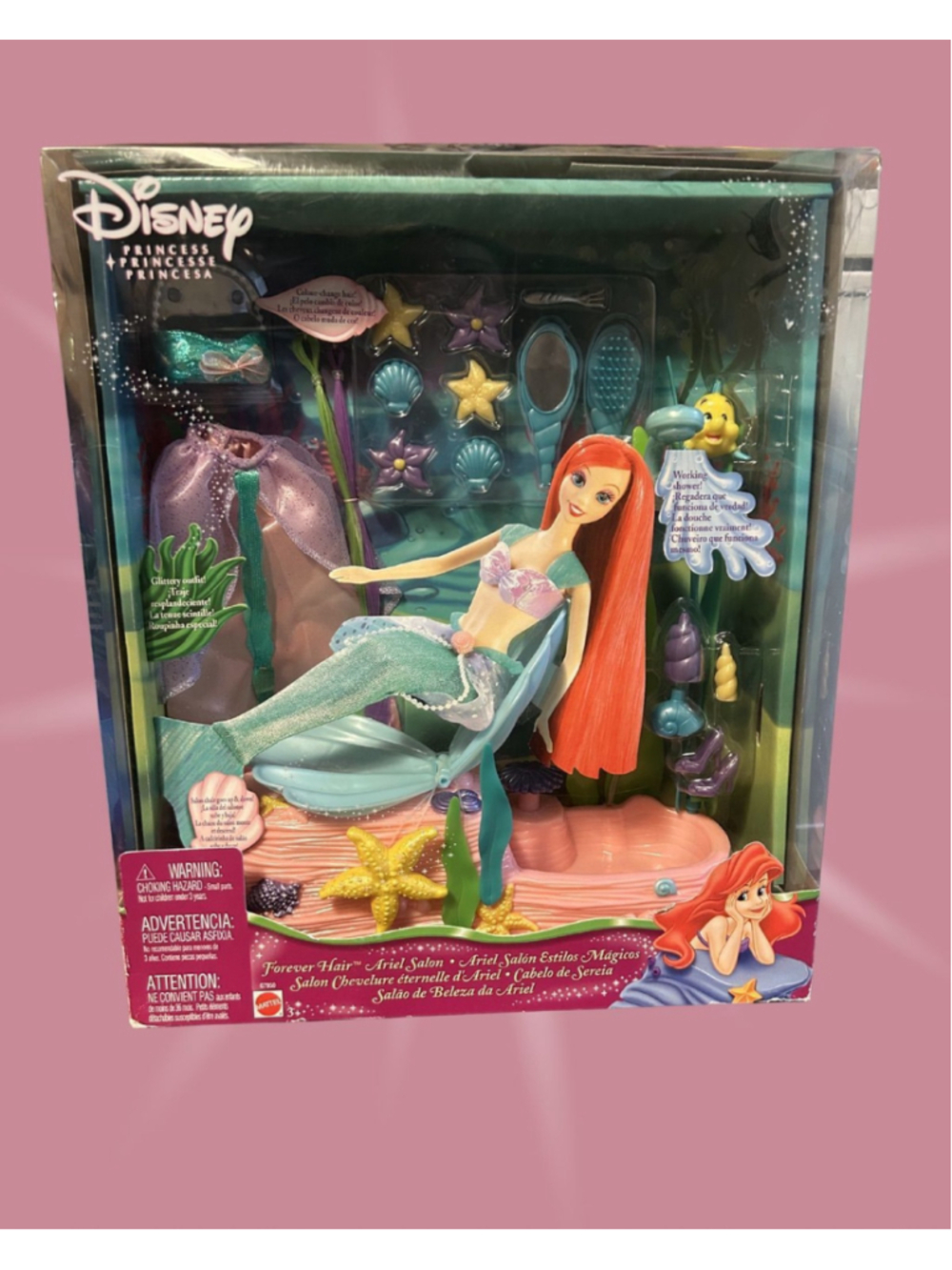 2004 Disney Princess Forever Hair Ariel Salon set